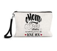 Fart Stinks but Until They Kill Me I Still Love You, Funny Mother's Day Gift, Linen Cosmetics Bag, Make up Bag for Girls, Beauty Bag.