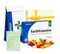 FartiHistamine Joke Pill Box - Funny Father’s Day Gift for Dad from Daughter & Son - Novelty Prank Jelly Bean Sweet Box with Prescription - Funny Birthday Gift for Men, Him - Secret Santa, Christmas