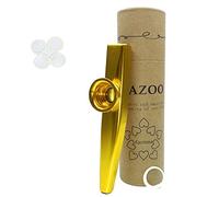 Fartime Gold Exquisite Aluminum Alloy Kazoo With 5 Kazoo Flute Diaphragms And A Beautiful Gift Box-Musical Instruments. (gold)
