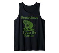 Fartin Frog Silly Humor Sometimes I Just Laugh Tank Top