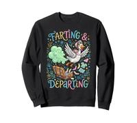 Farting And Departing Duck Aviator Travel Funny Sweatshirt