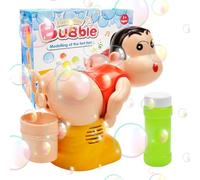 Farting Bubble Machine, Fart Bubble Blower Funny Kids Bubble Machine Music Light Fully-Automatic Water Bubble Toys Funny gifts for Kids (A)