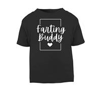 Farting Buddy Statement [BBY5] Short Sleeve Cotton Toddler t Shirt, 3-4 Years, Black