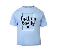 Farting Buddy Statement [BBY5] Short Sleeve Cotton Toddler t Shirt, 3-4 Years, Pastel Blue
