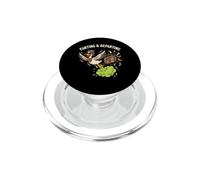 Farting Departing Duck Pilot Humor Travel Graphic PopSockets PopGrip for MagSafe
