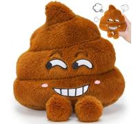 Farting Poop Plush Toy - Funny Poop Emoji with 30 Hilarious Fart Sounds, Soft & Durable Gag Gift for Kids, Pets, and Pranks - Great Décor for Home, Office, or Parties