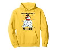 Farting Snowman Christmas Winter Snowflake Making Funny Pullover Hoodie
