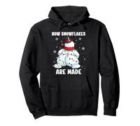 Farting Snowman Christmas Winter Snowflake Making Funny Pullover Hoodie