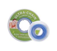 faruijie Colourful Elastic Power Chain for Braces Dental Orthodontic Powerchains 3 Sizes Ortho Rubber Band(Long,Blue 13#)