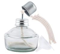 faruijie Dental Alcohol Burner Lamp Glass 150mL - Bunsen Burner Heater Dental Lab Equipment Stainless Steel Cap with Metal Cap & 5 Free Replacement Wicks & Funnel