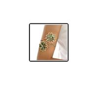 Faruodis Flower Upper Arm Bracelets Vintage Egyptian Hollow Flower Arm Cuff Band Armlet Bangle Armband Body Chain Jewelry for Women (Green)