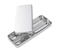 FARUTA Dental Cassette Aluminium Surgical Box 4 Compartments Disinfection Storage Tray(Silver)