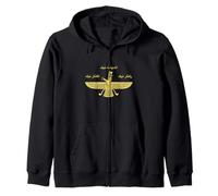 Farvahar Iran Persian Wisdom Zoroastrian Symbol Iranian Gift Zip Hoodie