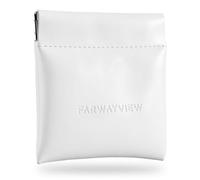 FARWAYVIEW Minimalist Squeeze Coin Purse, Elegant White Vegan Leather Pouch for Women & Men, Small Change Holder for Cash, Keys & Travel Essentials, White, Minimalist