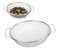FARYODI 30 cm Garden Sieve Stainless Steel Earth Sieve with Handle, Garden Sieve Round, Compost Sieve Weather-Resistant, Compost Sieve for Sand, Seeds, Soil, Compost, Stones, Weeds, Gravel