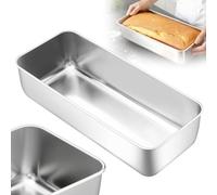 FARYODI 33 cm Loaf Tin, Large, Stainless Steel Bread Mould, King Cake Tin, Rectangular Bread Mould, Baking Mould, Loaf Mould, for Cakes, Bread and Toast, Healthy and Non-Toxic, Dishwasher Safe