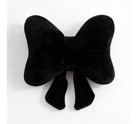 FARYODI 3D Cushion Decoration with Bowknot Soft and Cuddly Modern Plush Cushion Creative Decorative Element for Living Room, Bedroom, Office, Valentine's Day, 30 cm (Black)