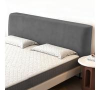 FARYODI Bed Headboard Cover, Dustproof, Stretchable, 180 cm, Universal Stretch Headboard Cover, Soft Washable Bed Cover for Bedroom (Grey)