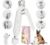 FARYODI Light Scissors Pro, 2 in 1 LED Claw Scissors for Dogs and Cats, Rechargeable Claw Grinder with Splash Guard & Screen, Safe Paw Care Without Fear for Pets