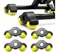 FARYODI Rocker Plate Feet 4 Pieces, Cycling Snap Rocker Feet Adapter Indoor | Portable Rocker Plate Bike Trainer Tennis Ball Feet with 8 Tennis Balls for Wahoo Kickr Core Roller Trainer