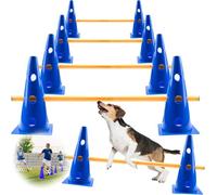 FARYODI Sports Hurdle Set, Agility Set Dogs, Obstacles Hobby Horsing, Dog Sports, Cavaletti Obstacles for Agility Training, Children and Horses, 23 cm Height, 5 Bars 80 cm Long