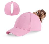 FARYODI Women's Ponytail Cap Magnetic Braids Cap Women Summer with High Messy Bun, Adjustable Baseball Cap Unisex Pony Cap for Ponytail & Bun, lightpink, One Size