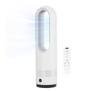 Faryuan Bladeless Fan, 22 Inch 80° Oscillating Cooling Tower Fan with Remote Control, 9H Timer, 8 Speed, Portable Silent Cooling Fan for