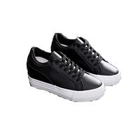 FARZAH Women High Top Trainers Height Increasing Shoes Platform Casual Sports Gym Lace Up Athletic Hidden Heel Chunky Sneakers Wedge Boots (Color : Black, Size : 5 UK)