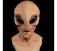 FARZI Independent station alien latex mask, Halloween explosion alien horror mask headgear, Christmas mask