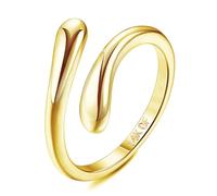 FASACCO 14k Gold Fillled Toe Rings for Women Hug CZ Triple Moonstone Snake Knot Simple Band Toe Rings Adjustable Toe Rings, Brass, copper