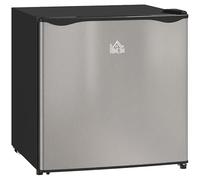 Fasba 46 Litre Table Top Mini Fridge, Small Fridge with Ice Box, Reversible Door, Adjustable Temperature and Legs for Bedrooms, Home Office, Silver Tone