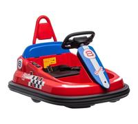 Fasba 6V Electric Kids Bumper Car, 6V Spin Waltz Car, with Music, Horn, Lights - Red