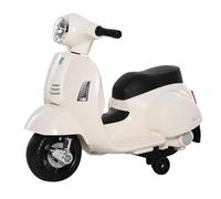 Fasba 6V Kids Electric Motorbike Ride On Motorcycle Battery Powered for 18-36 Months with Horn Headlight White