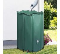 Fasba Collapsible Rain Barrel 1350L Dark Green PVC for Water Collection & Garden Irrigation Model48609