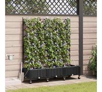 Fasba Garden Planter with Irrigation&Wheels 3 pcs Black PP 3423087