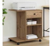 Fasba Modern Printer Stand with Wheels - Engineered Wood, Office Storage Solution, Adjustable for Dynamic Spaces Electronics 8004430