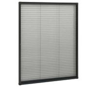 Fasba Plisse Mesh Window Screen, Aluminium Frame Anthracite Black 80x100 cm, Insect Screen for Roof Windows 148664