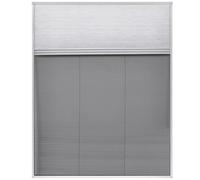 Fasba Plisse Mesh Window Screen with PET Shade, White Frame Black Mesh, 80x100 cm, for Roof Windows Insect Protection 142616