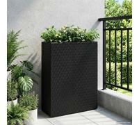 Fasba Tall Planter Black 55 x 22 x 70 cm Poly Rattan 42026873