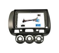 Fascia Panel 9 Inch 2 Din Car Stereo Fascia DVD Panel Bezel Frame Installation Trim Left/right Wheel For Fit For City For Jazz 2006 Fascias Frame(Left driving-cable)