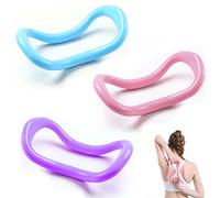 Fascia Stretching Ring,Forreen 3 Pieces Yoga Ring Pilates Circle Pilates Training Ring Yoga Massage Ring Training Tool for Toning Thighs Abs and Legs (Pink, blue, purple)