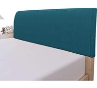 FASCINATDECO Bed Headboard Cover, Stretch All-inclusive Headboard Slipcover, Dustproof Bed Head Cover for Bedroom, Checks Spandex Jacquard Fabric (Deep Teal,120-140cm)