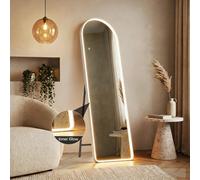 Fascinate Arched Full Length Illuminated Hollywood Mirror 160X50Cm - Freestanding Wall Mountable
