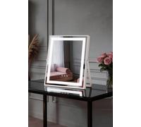 Fascinate Hollywood Led Tabletop Vanity Mirror - 26X31Cm Compact Desk Design, 192 Leds, Dimmable Makeup Station - Perfect Gift For Her In White White