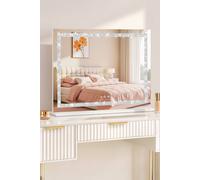 Fascinate Hollywood Vanity Makeup Mirror Crushed Diamond Strip Led Dimmable Xtra Large 80X60Cm In White White