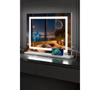 Fascinate Hollywood Vanity Makeup Mirror Modern Led Strip Dimmable Large 58X48Cm Gift In White White One Size