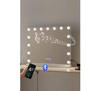 Fascinate Hollywood Vanity Mirror 15 Dimmable LED Bluetooth Beauty Cosmetic Makeup in White