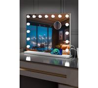 Fascinate Hollywood Vanity Mirror 15 Dimmable LED Magnified Beauty Cosmetic Makeup in White | Size: Large Fascinate White Large