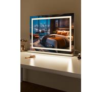 Fascinate Hollywood Vanity Mirror - 18 Dimmable Led, Magnifying Makeup Mirror In White White One Size