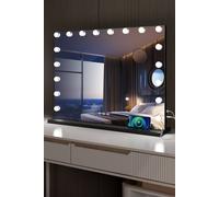 Fascinate Hollywood Vanity Mirror 18 Dimmable LED XtraLarge 80x60cm in Black | Size: 80x60 cm Fascinate Black 80x60 cm